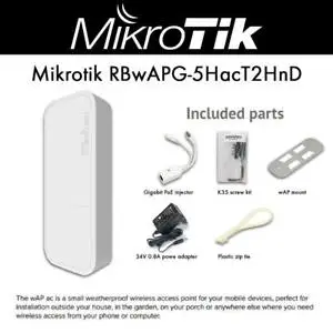 Уличная точка доступа Mikrotik Wi Fi 2 4 ГГц 300 Мбит/с 5 1300 Мбит/с|Беспроводные роутеры| |