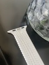 Correa de silicona trenzada elástica para Apple watch, correa de 44mm, 40mm, 38mm y 42mm para iWatch series 6, 5, 4, 3 se