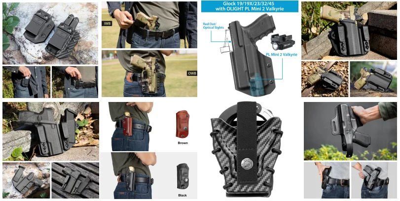 Only For Taurus G3,IWB Kydex Holster with Claw,Click Sound,Fast Draw Outdool Tactical Pistol Cases Right Gun Bags Warriorland
