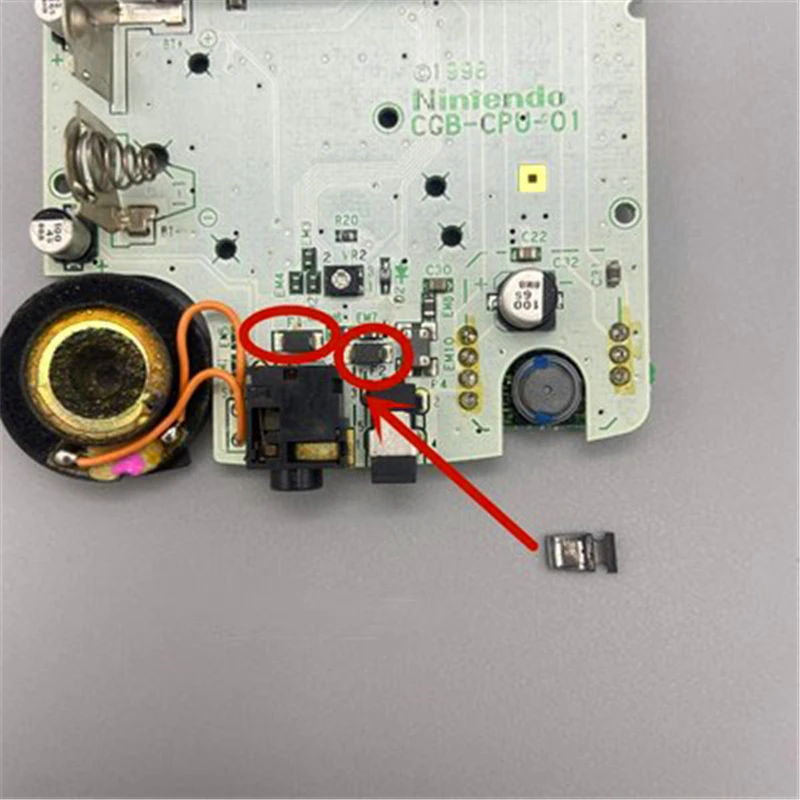 Запасная материнская плата Fuses F1 F2 для Nintendo GBC Fuse ДЛЯ Gameboy аксессуары игровой