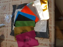 Nuevo Anti Rfid tarjetero para tarjetas bancarias de NFC de bloqueo lector Identificación de bloqueo de Bolsa de tarjeta de crédito de las mujeres de los hombres láser aluminio tarjeta caso proteger