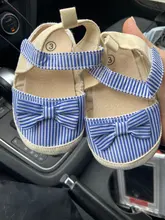 Zapatos de verano para niños recién nacidos, zapatos de cuna blandos, zapatillas antideslizantes con lazo a rayas, 0 a 18M, 2021
