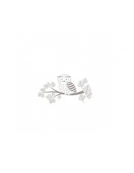 

WOODEN STAMP MODEL OWL AND BRANCH