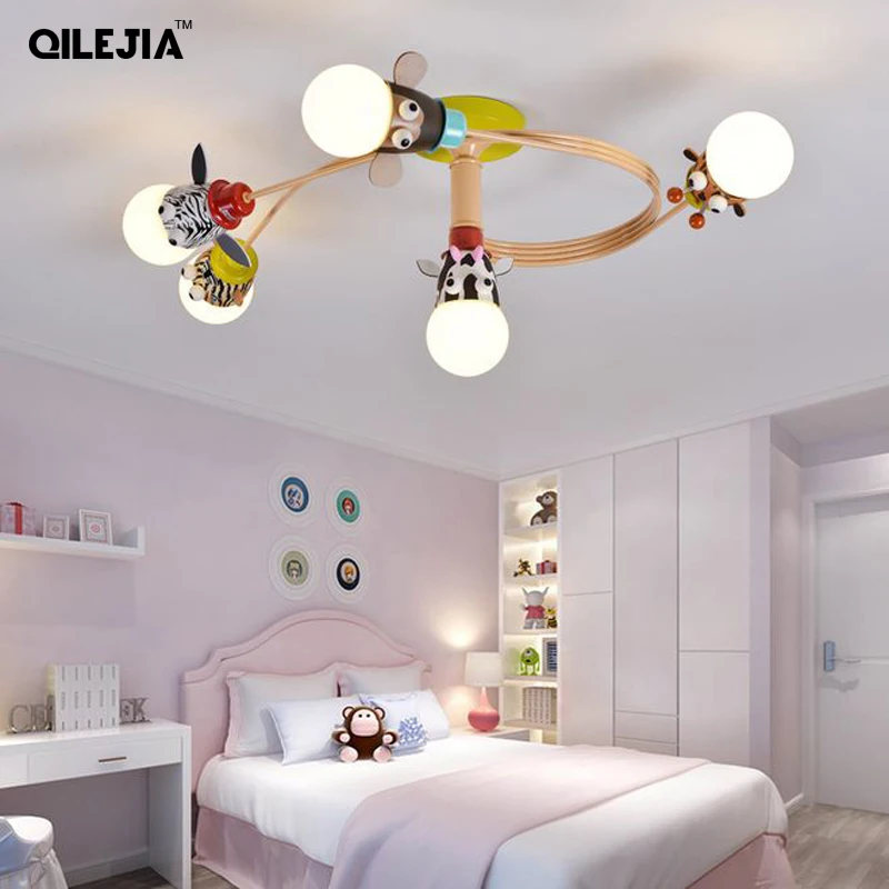 Детская комната лампа потолочный светильник современный минималистичный мультфильм освещение креативный мальчик личность девушка спальня лампа