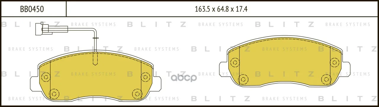 Колодки Тормозные Дисковые Opel Movano B 11-Nissan Nv400 11- Blitz арт. BB0450