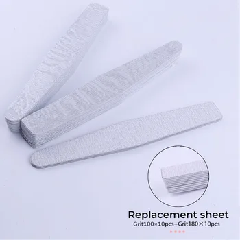 

TP 50pcs Nail-Rasp File Replace 100/180 Grit Sanding-Cloth Files Pedicure Hand-Care Remover Metal-Handle Stainless Wholesale