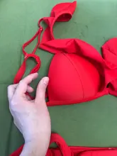 Ruffle Swimwear Bandage Push-Up-Pads Bikini Brazilian Two-Piece White Women Summer Mujer