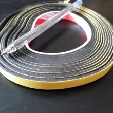 Rubber-Tape Sponge Anti-Collision-Seal-Strip Foam Strong-Adhesion Thick Black 3mm EVA