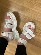 TUINANLE-Sandalias de gladiador con plataforma para Mujer, zapatos de verano a la moda, gruesas, para playa, de tela vaquera, cómodas, 2021