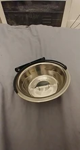 Pet puede colgar estacionario jaula de perro cuencos de acero inoxidable perro gato Boles colgantes Durable cachorro gatito de tazón para agua y alimentos