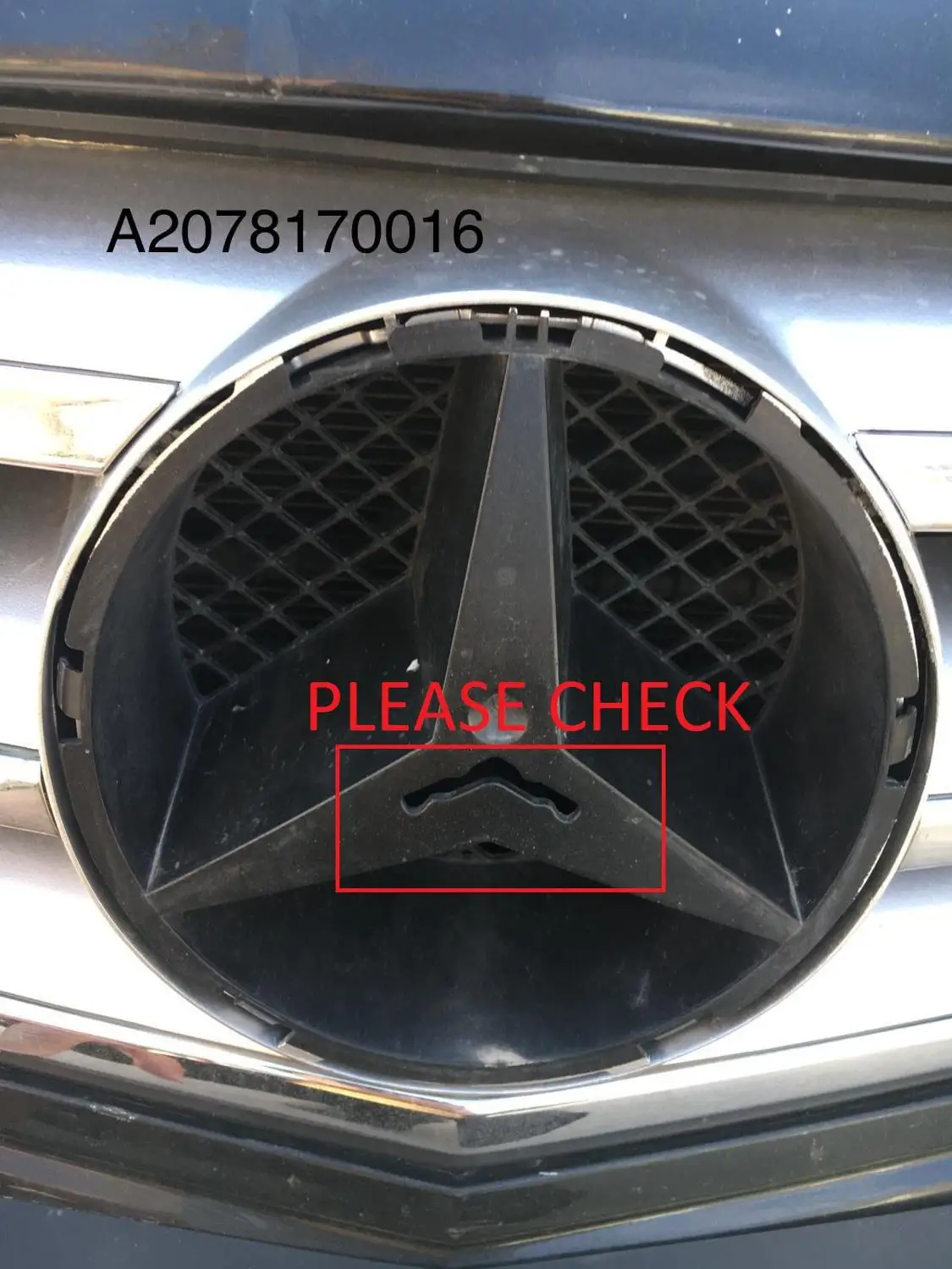 Передняя решетка Звезда эмблема логотип Гриль значок для Mercedes C Класс w204 A2078170016