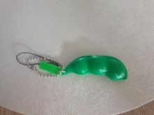 Fidget Juguetes | Juguetes Fidget | Fidget juguetes descompresión Edamame juguetes pop Squishy Squeeze guisantes frijoles llavero lindo estrés adulto Goma de juguete niños regalo de Navidad