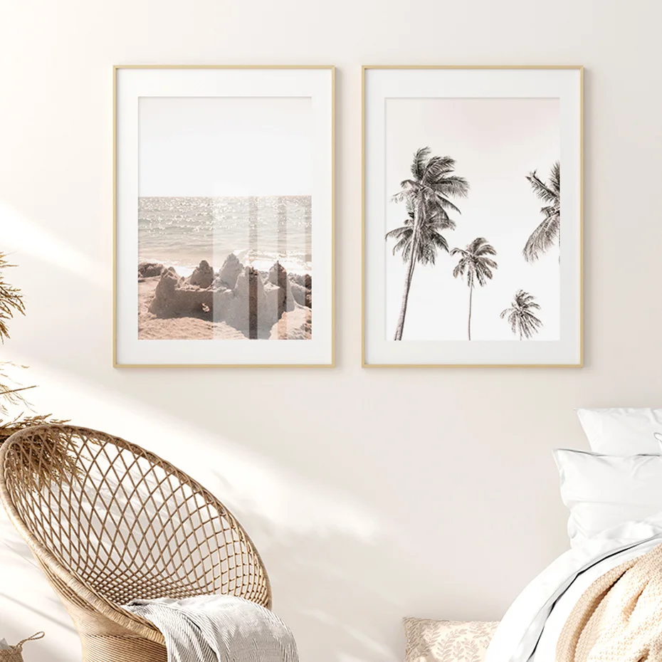 Пальмовое дерево Пейзаж богемный стиль холст живопись настенные художественные картины плакаты и принты для гостиной домашний декор Unframe