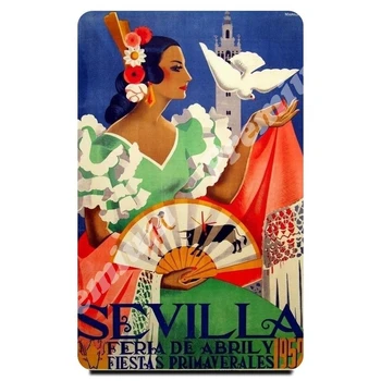 

Spain souvenir magnet vintage tourist poster