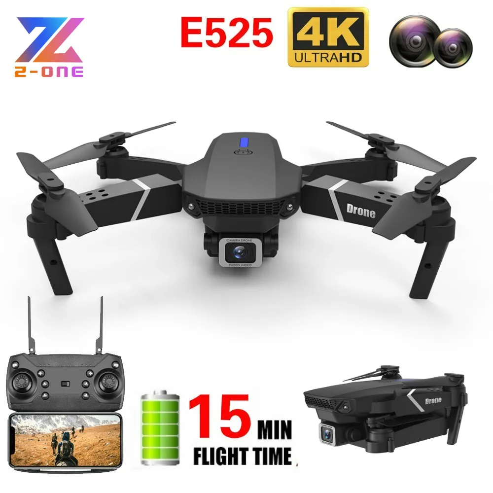 Квадрокоптер E525 с двойной камерой fpv Wi Fi 15 минут работы|Радиоуправляемые