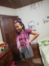 Feilimei-extensiones de cabello trenzado con degradado, trenzas sintéticas Jumbo resistentes al calor, 100g/Ud, 24 pulgadas, verde/gris/morado/azul/negro