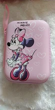 Monedero de dibujos animados de Mickey de Disney, monedero de minnie para niño y niña, bolso de almacenamiento de casco, cargador de cable de datos, caja de embrague