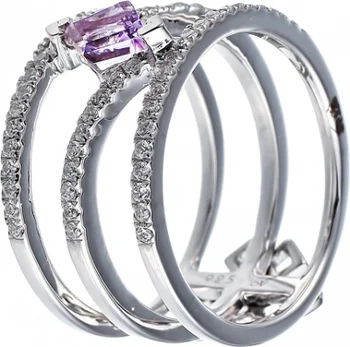 

Jay VI ring with amethyst and cubic zirconia
