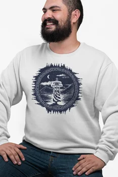 

Angemiel Wear Night Lighthouse White Men 'S Sweatshirt