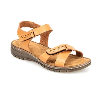 

FLO Camel Women 'S Sandals Women Summer Sandals Slip-on Flat Ladies Sandals Comfy Wedge Female Shoes Fashion Breathable Girls Sandals Polaris 91. 150768.Z