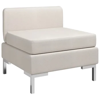 

Middle modular sofa with fabric cushion cream sofas