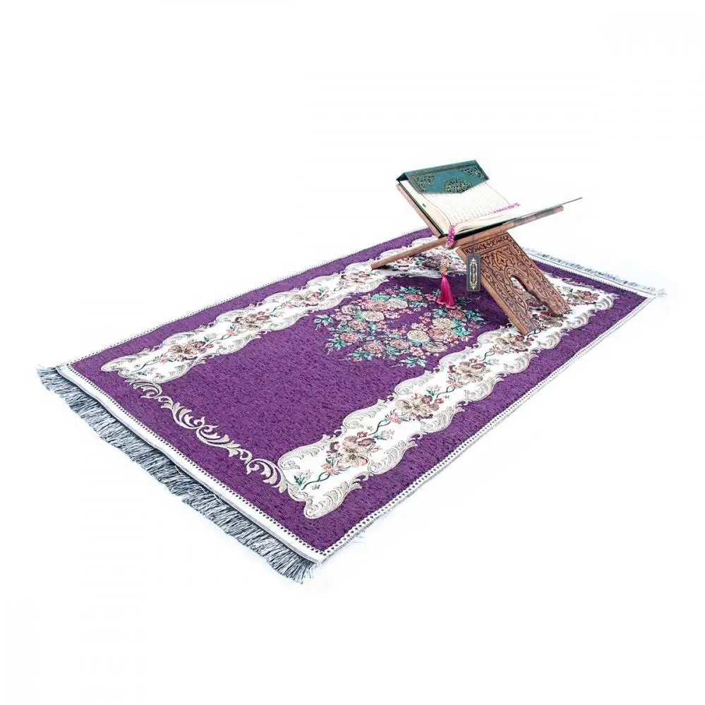 Хлопок синель молитва ковер бордовый (2 шт) | Дом и сад