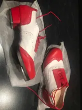 2021 de las mujeres de los hombres de cuero de grano completo Jazz zapatos de Claqué de encaje de estilo Vintage-suave dividir suela grifo zapatos de carácter