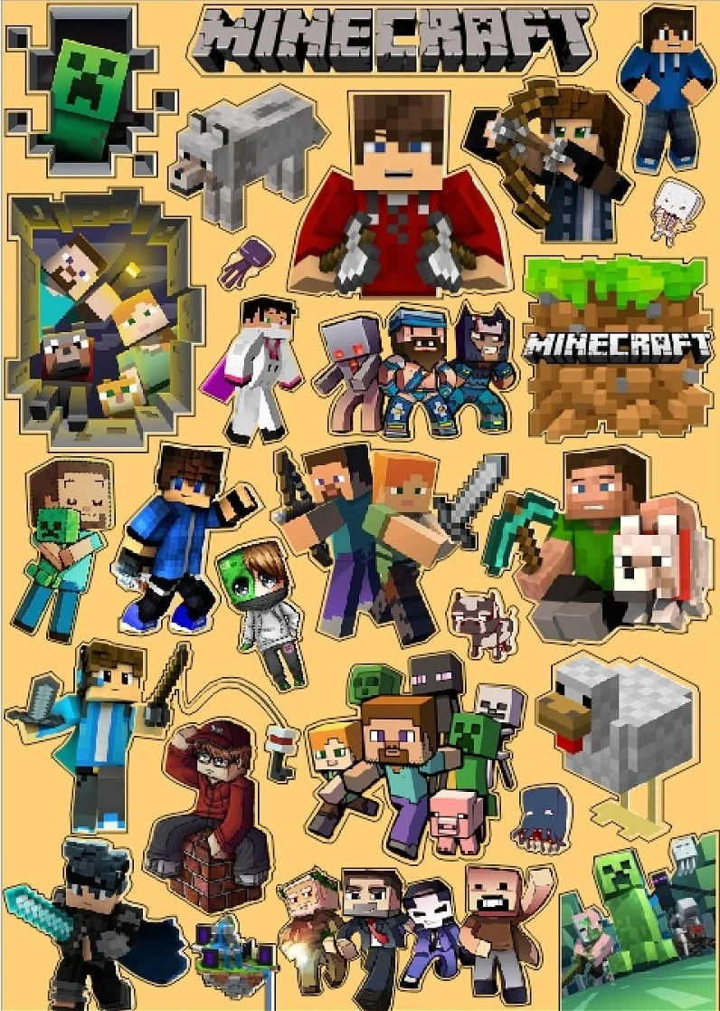 geek on set of stickers 27 pcs stickers stickers minecraft minecraft format a4 stickers aliexpress