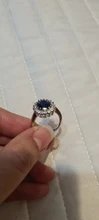 Anillo de princesa de circón azul transparente para mujer, joya de compromiso para fiesta, joyería exquisita, decoración para novia