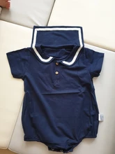 Japón Corea estilo 2020 nuevo verano cuello marinero Niño niña niños mameluco Mono para recién nacido de algodón de manga corta Camiseta mameluco