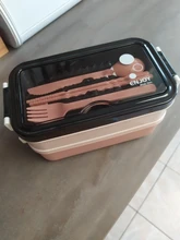 Fiambrera Bento de doble capa para estudiante, contenedor de almacenamiento de alimentos, para trabajo de oficina, microondas, calefacción, nuevo