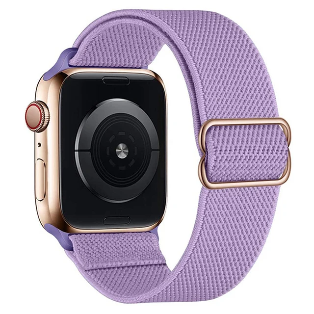 Scrunchie Strap For Apple watch band 44mm 40mm 38mm 42mm 41mm 44mm Nylon bracelet correa iWatch Serie 4 5 3 2 1 SE 6 7 45mm 41mm 13lilac