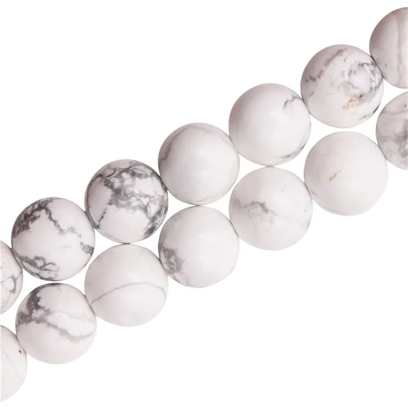 Натуральный Полудрагоценный камень Howlite круглые бусины из ниток 8 мм для
