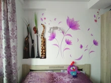 Flowers-Wall-Sticker Wallpaper Decals Background Decoration Romantic Bedroom Living-Room