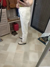 Pants Trousers Women Drawstring Female High-Waist WOTWOY Spliced Loose Autumn Straight