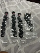 Nadula pelo Hd Cierre de encaje brasileño de la onda del cuerpo de mechones con cierre 4x4 Cierre de encaje brasileño extensiones de pelo ondulado mechones con cierre