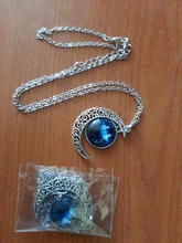 Collar de 12 Constelaciones signos del zodiaco cabujón de cristal pendiente de luna creciente cadena de clavícula collar de regalo de cumpleaños para mujer