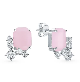 

Silver earrings with cubic zirconia sunlight sample 925