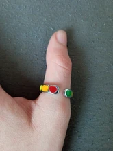 Anillo de corazón de amor esmaltado colorido gótico Vintage, anillos sencillos de Metal dorado y plateado para mujer, joyería Punk Rock