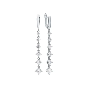 

Silver earrings with cubic zirconia sunlight sample 925