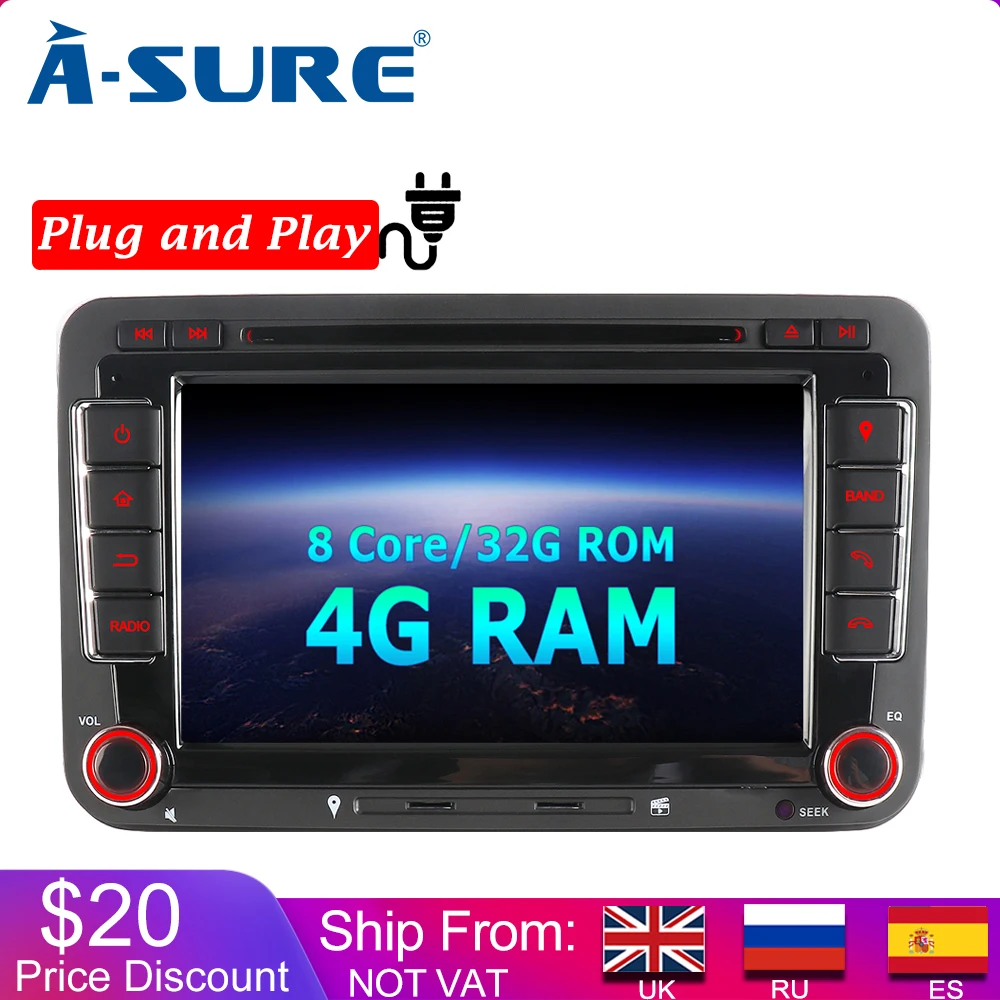 Flash Deal A-Sure 8 Core 4G RAM Android 9.0 Auto Radio GPS DVD Player For Volkswagen VW PASSAT B6 Polo Sharan TIGUAN GOLF Transport T5 Seat 0 Flash Deal A-Sure 8 Core 4G RAM Android 9.0 Auto Radio GPS DVD Player For Volkswagen VW PASSAT B6 Polo Sharan TIGUAN GOLF Transport T5 Seat 0