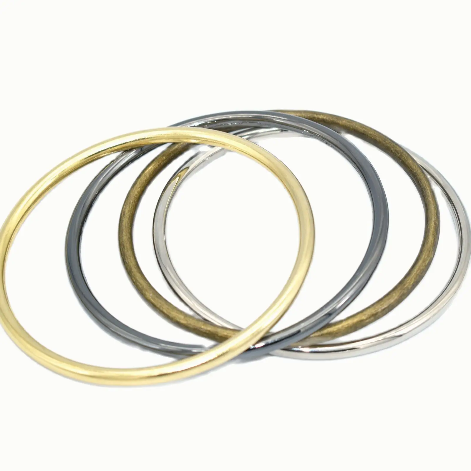 

90mm Gold O Rings Welded Metal Loops Round Formed Strap Ring Bag Holder Handbag Purse Bag Clasp Making Hardware Supplies 2pcs