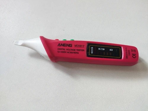 Отзыв о товаре Детектор напряжения переменного тока ANENG VC1017, тестер 12-1000 В, бесконтактная ручка, электрический индикатор, светодиодный измеритель напряжен... от пользователя V***v