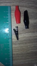 20 Pcs 28MM Black Red Soft Plastic Coated Testing Probe Mini Alligator Test Clips