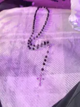 2020 nueva moda hecho a mano cuenta redonda de cristal Rosario Católico calidad de Cruz collar de perlas Cruz colgantes religiosos collar