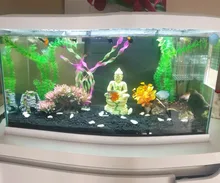 Plantas artificiales subacuáticas decoración de Acuarios y Peceras, decoraciones de visualización de césped verde y morado de 37CM