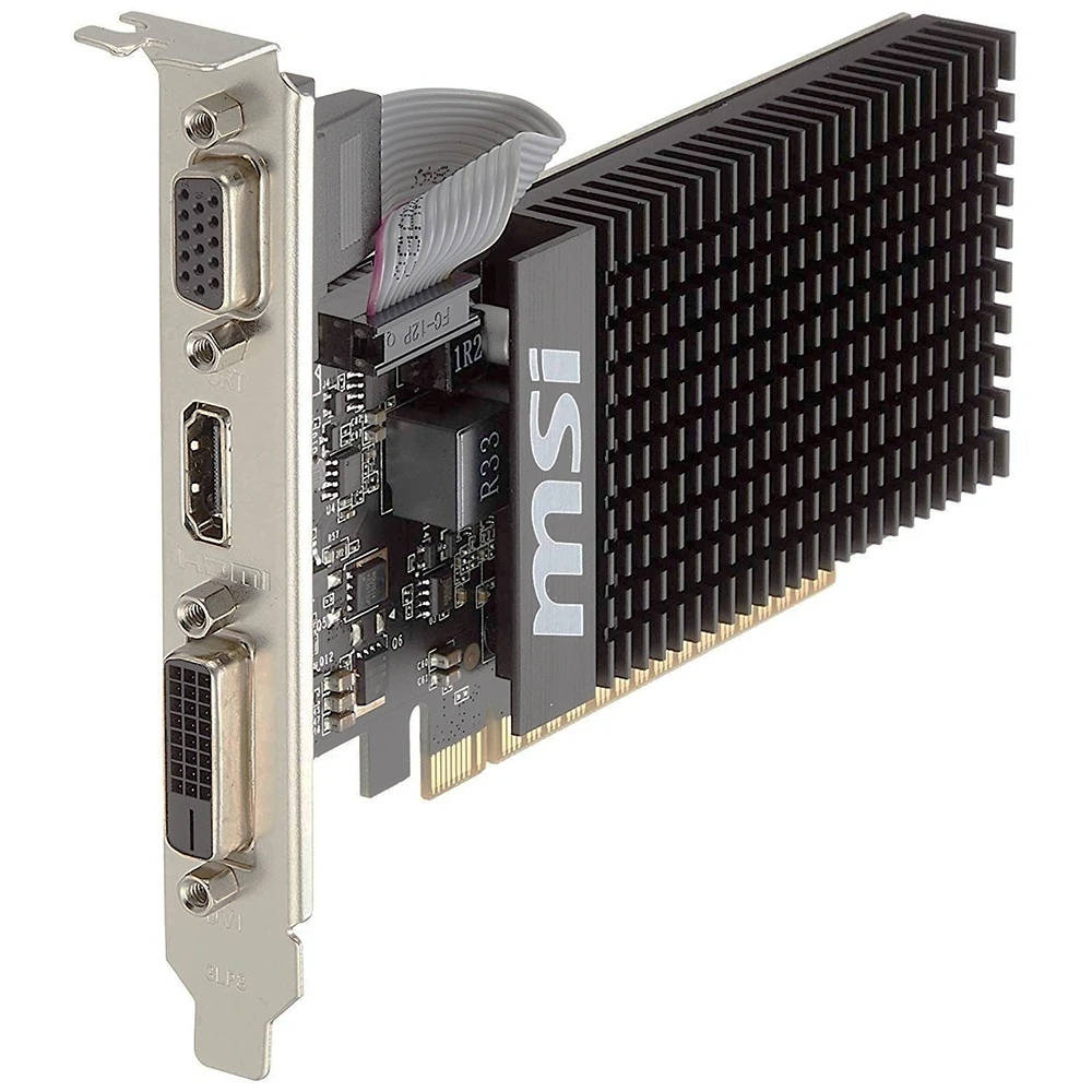 Видеокарта MSI nVidia GeForce GT 710 2048MB 1600MHz 64 bit RTL [GT 710 2GD3H LP]
