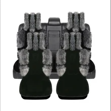 rownfur комплект на все сидение накидки на сиденья автомобиля.универсальные чехлы для авто.черно-серый.черно-белый. черно-желтый цвет меховые чехлы.накидки на сидения авто nissan almera n16 mazda 6 gg киа рио прадо 120
