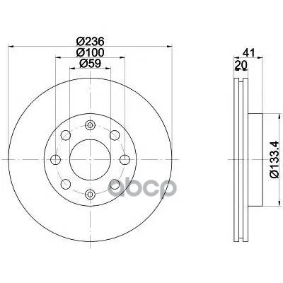 Диск Тормозной Передний Chevrolet Lanos/Aveo/Spark/Astra F Textar арт. 92133403 | - Цена: 