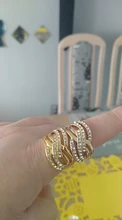 FDLK-Anillo de aleación de lujo para mujer, con incrustaciones, regalo de joyería